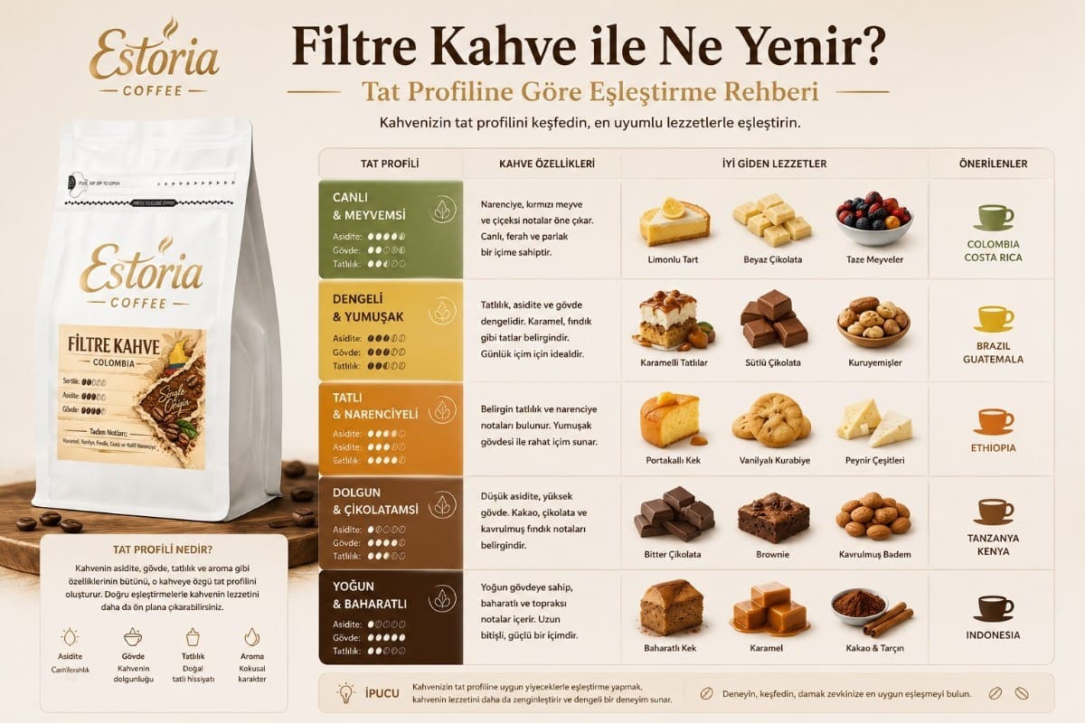 Filtre Kahve ile Ne Yenir? Tat Profiline Göre Eşleştirme Rehberi