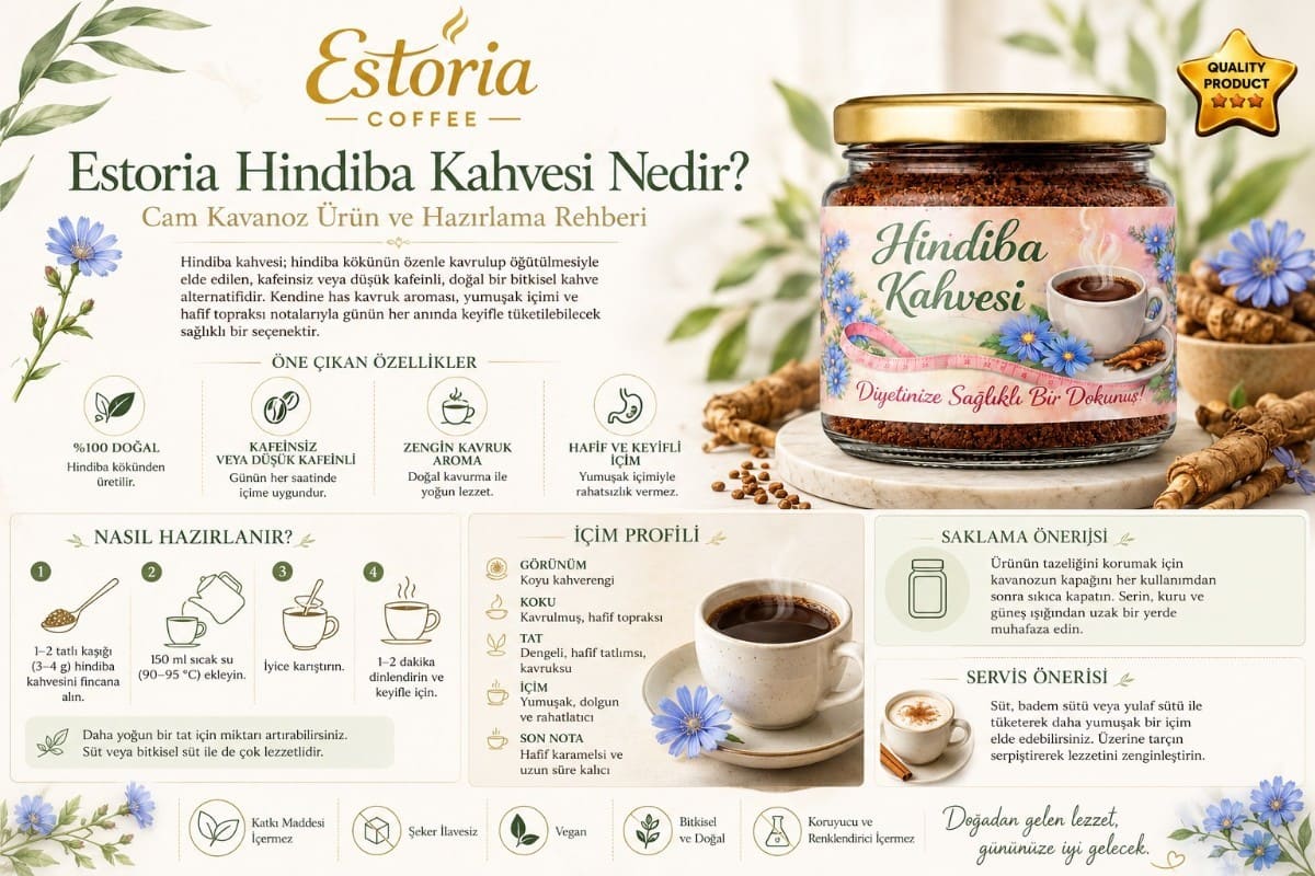 Estoria Hindiba Kahvesi Nedir? Cam Kavanoz Ürün ve Hazırlama Rehberi
