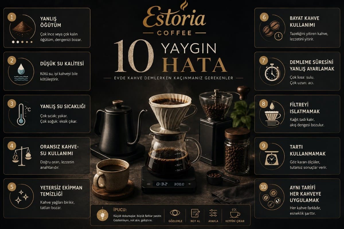 Evde Kahve Demlerken Yapılan 10 Yaygın Hata