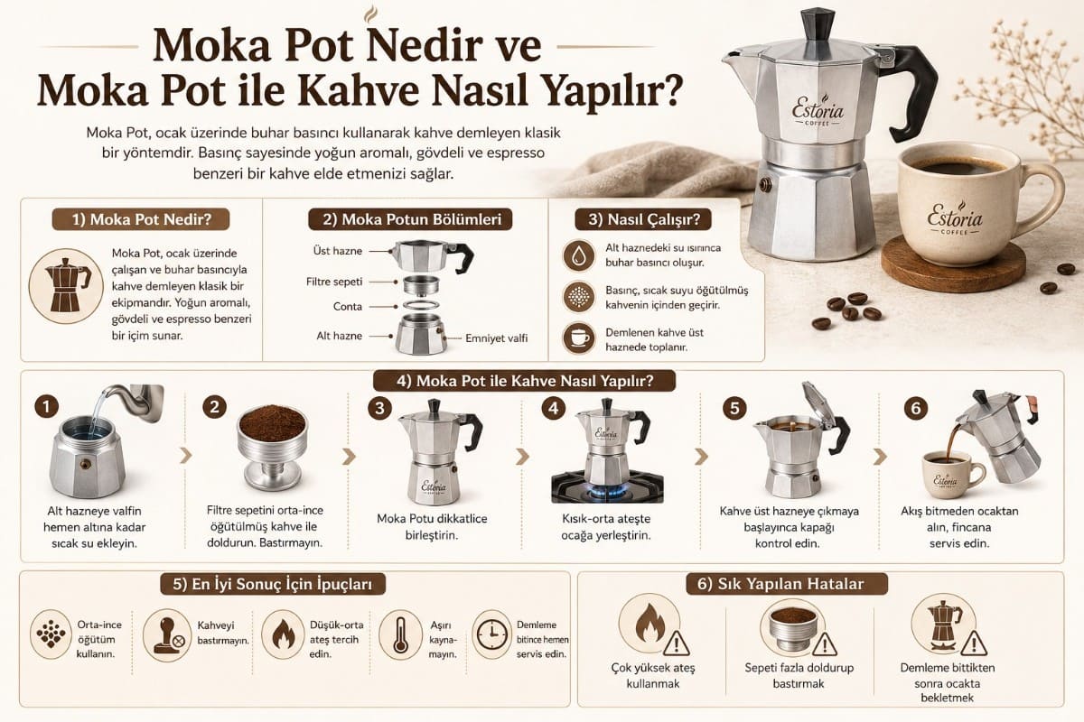 Moka Pot Nedir ve Moka Pot ile Kahve Nasıl Yapılır?