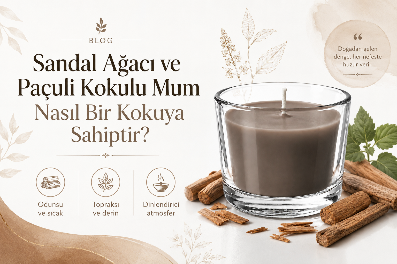 Sandal Ağacı ve Paçuli Kokulu Mum Nasıl Bir Kokuya Sahiptir?