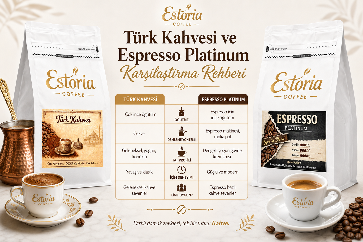 Türk Kahvesi ve Espresso Platinum Karşılaştırma Rehberi